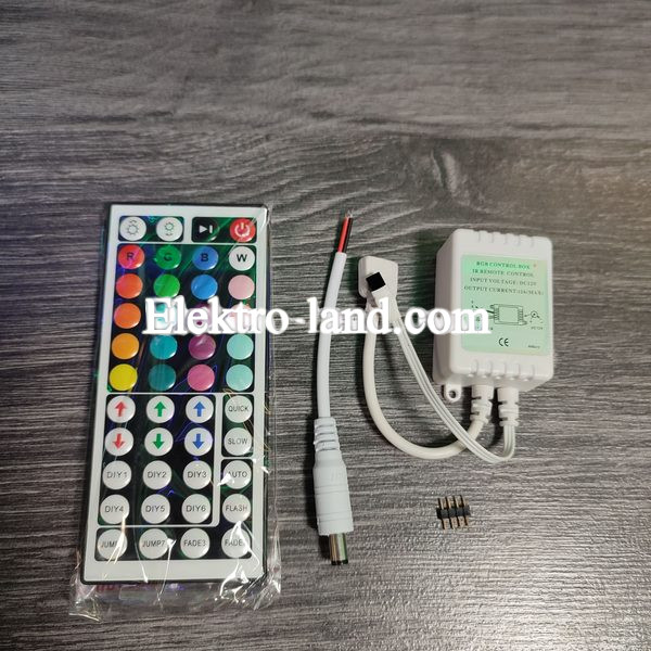  Контроллер для RGB ленты  инфракрасный 12A пульт 44 кнопки AVT 